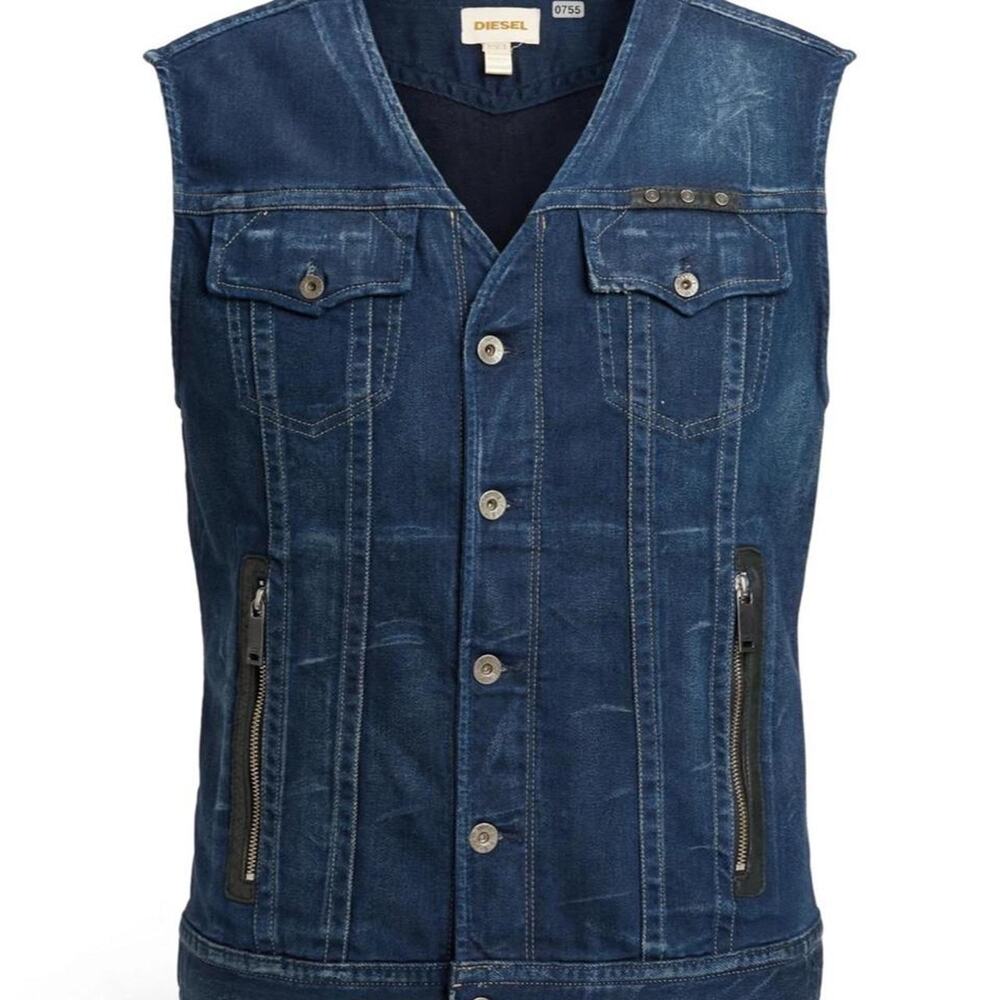 Diesel denim vest mens size